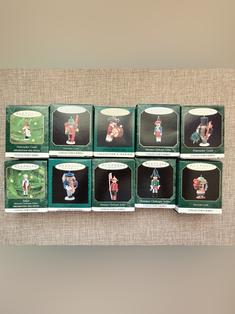 Vintage Hallmark Keepsake Mini Nutcracker Guild & Clothespin Soldier Lot of 10